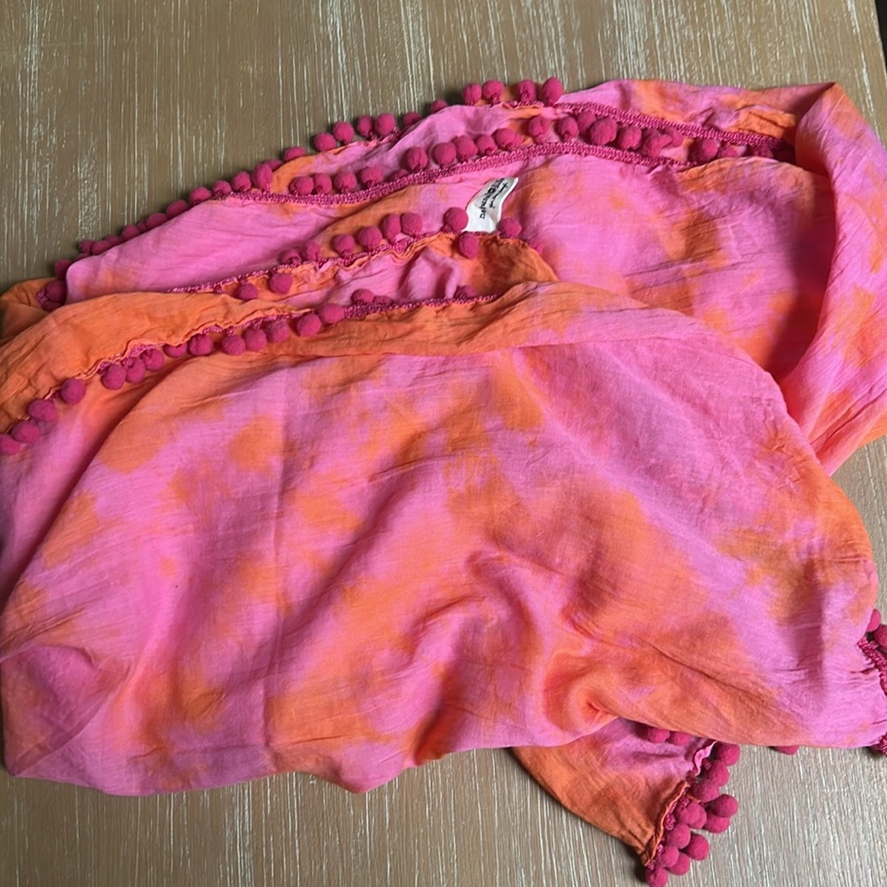 Natural life vibrant, boho, beachy, lightweight cotton scarf - Picture 2 of 5